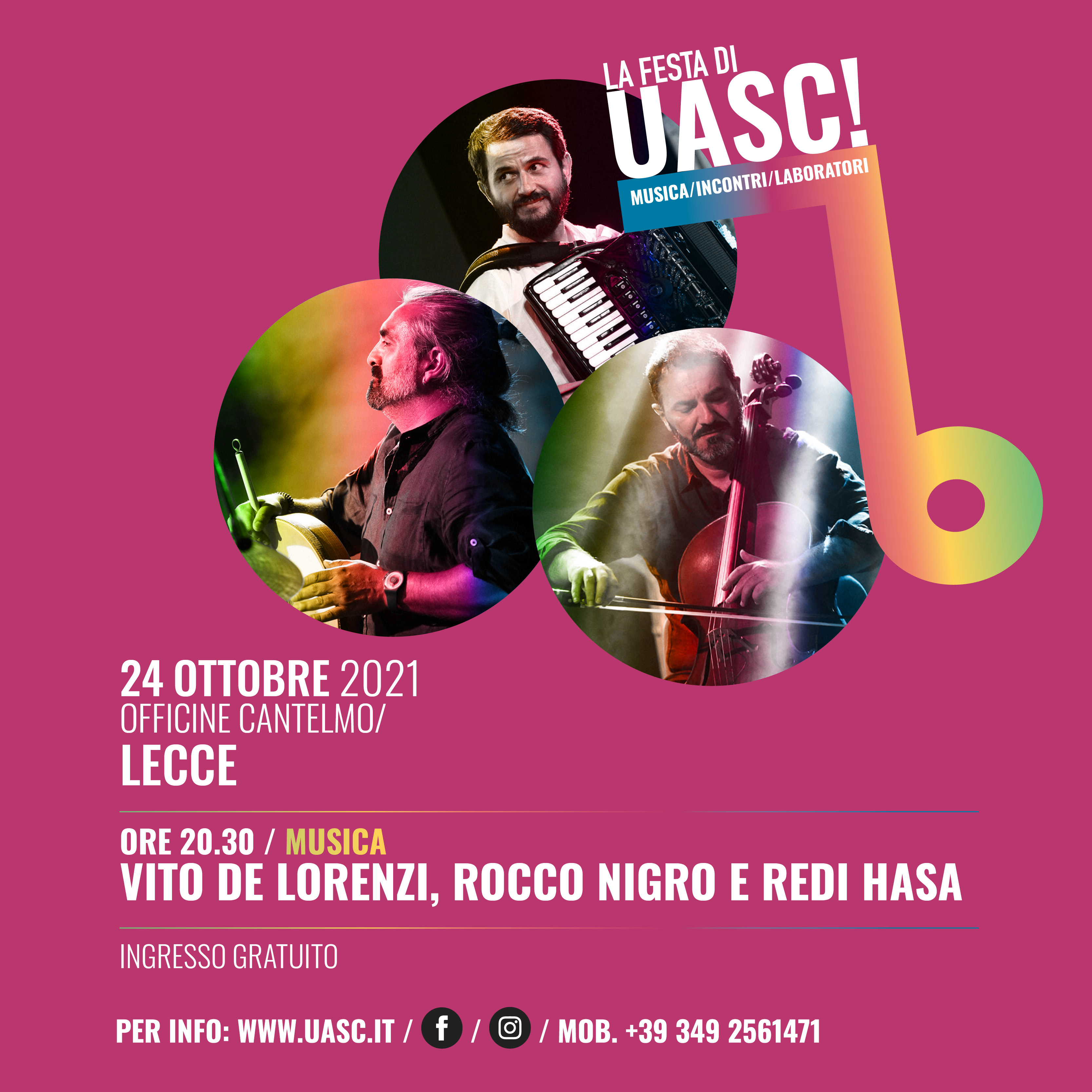 LA FESTA DI UASC! 24 OTTOBRE @OFFICINE CANTELMO